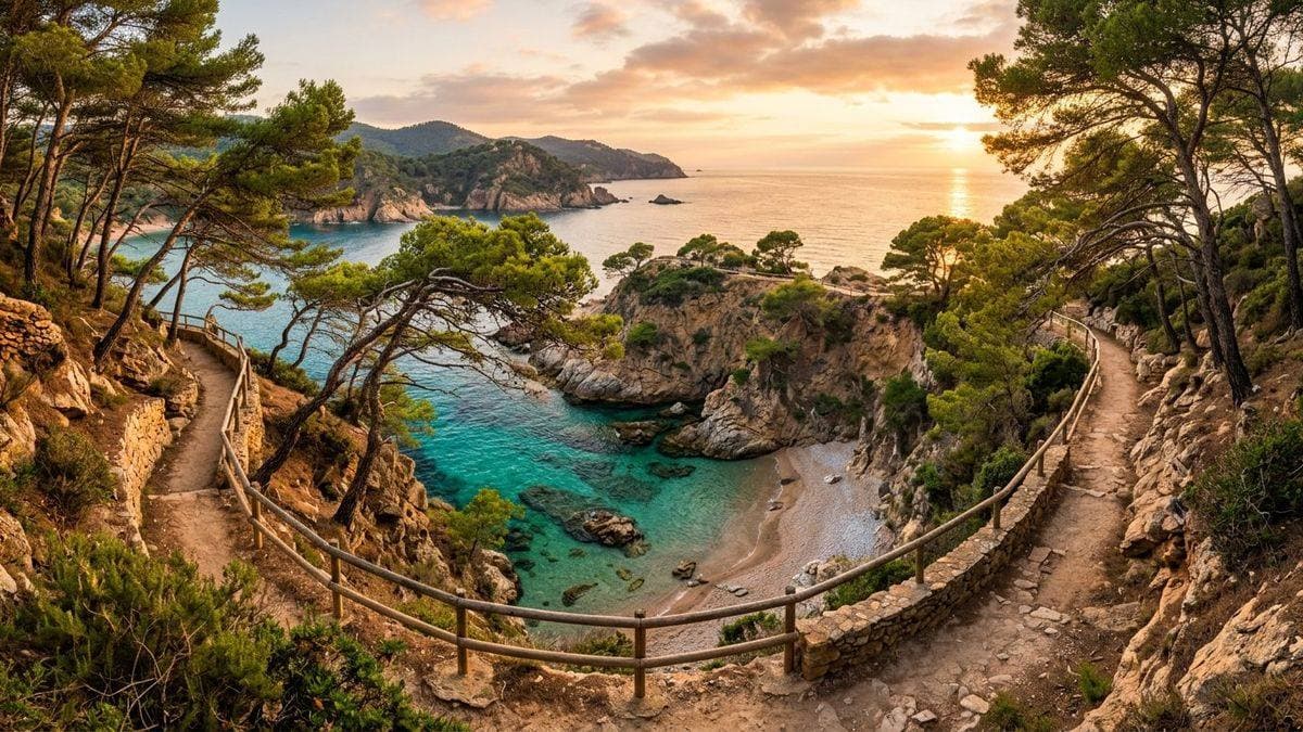 Coastal path on the cliffs of the Costa Brava